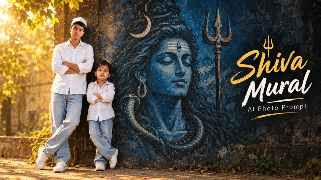 Lord Shiva Mural AI Photo Prompt
