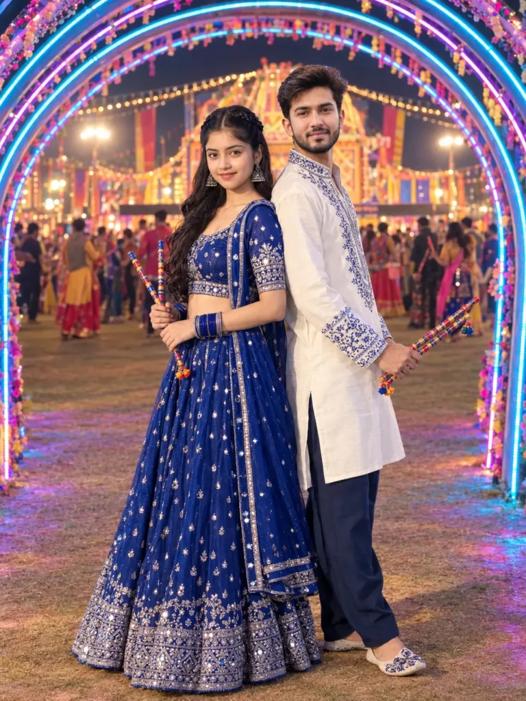 Navratri Couple AI Photo Prompts