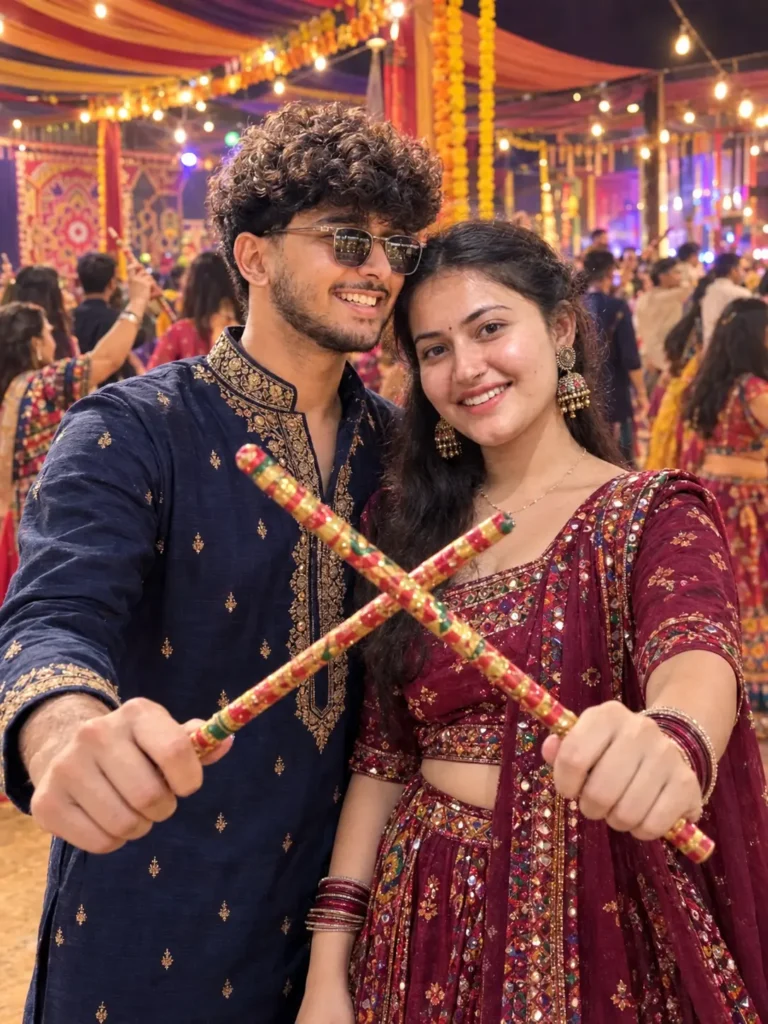 Navratri Couple AI Photo Prompts