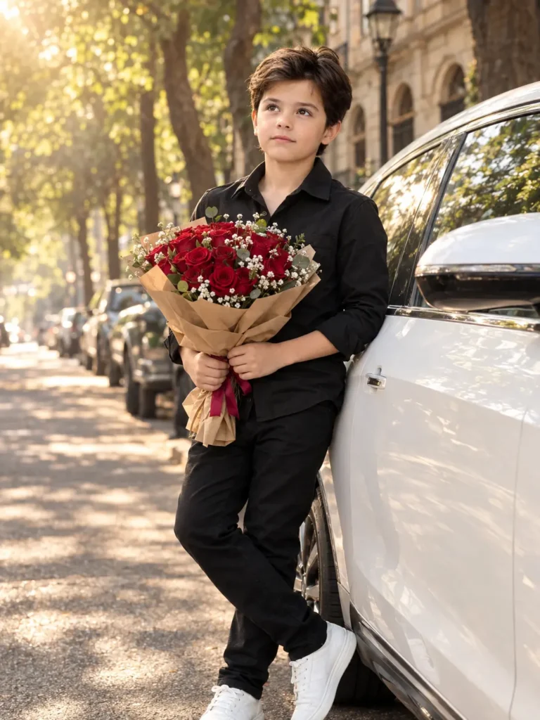 Romantic Street Rose AI Photo Prompt