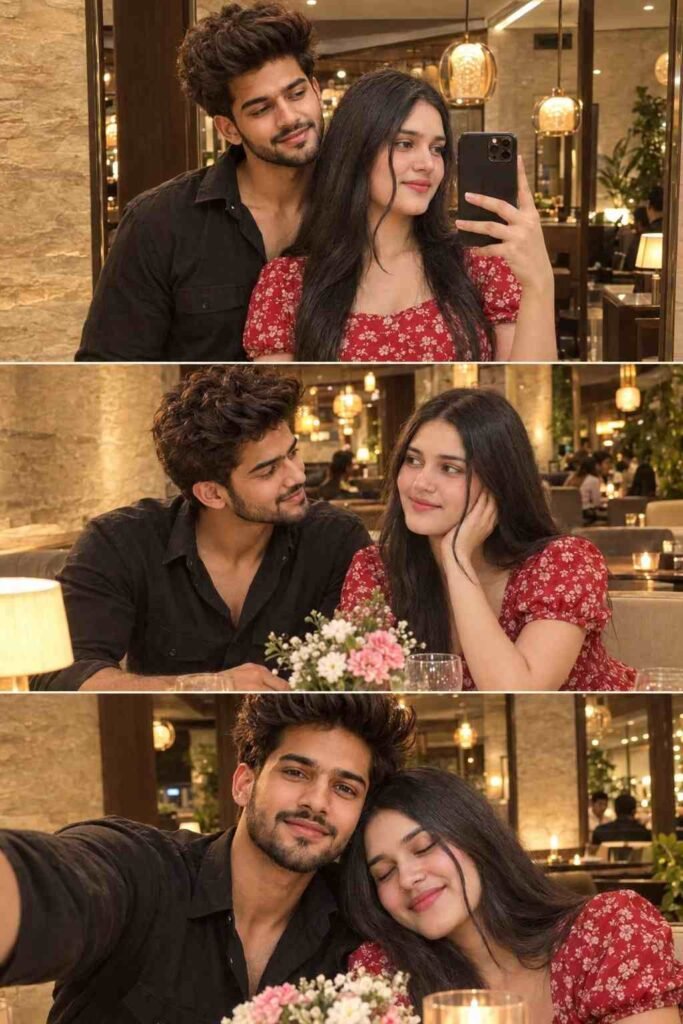 Romantic Couple AI Photo Collage Prompt
