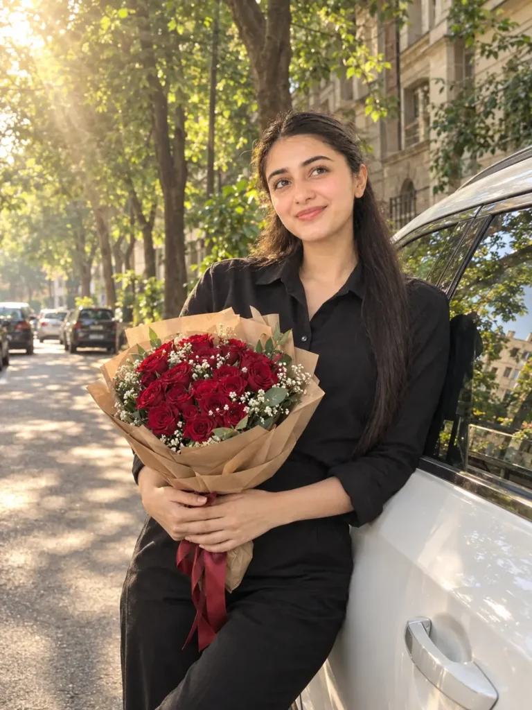 Romantic Street Rose AI Photo Prompt
